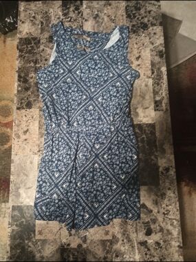 Levi's Blue Printed Sleeveless Mini Dress